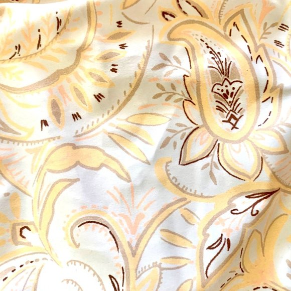 Xhilaration Juniors Cheeky Bottom Cream Yellow Paisley Print Bikini Swim Size M - Picture 5 of 9